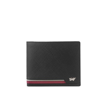 BRAUN BUFFEL 台灣總代理 飛牛 8卡男夾-黑撞紅/BF362-313-BKR