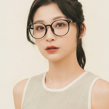 自然風尚TR90輕量圓框親膚霧面鏡腳UV400濾藍光眼鏡