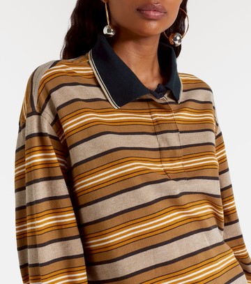 Marant Etoile Isea striped cotton piqué polo dress