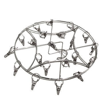 不鏽鋼衣襪架圓形單層 耐用性更高 表面光滑易清洗 空間大 晾曬物件更多 可360度自由選轉方便使用  20夾  1組