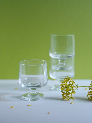 【Vintage】丹麥 圖形玻璃杯 (clear - shot)