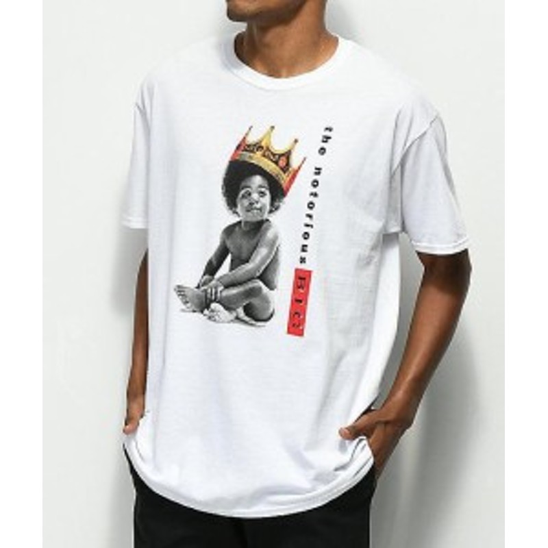 Notorious ファッション トップス Notorious Big Biggie B I G Baby White T Shirt Tee Crown Nwt 100 Authentic 通販 Lineポイント最大1 0 Get Lineショッピング