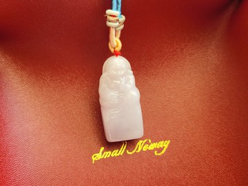 親翠 天然翡翠 冰微粉紫自在逍遙彌勒佛調整式吊墜 佛系