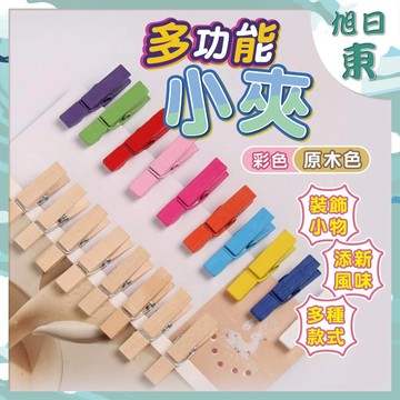 【台灣現貨⚡速發】👉🏻買一百贈二十👈🏻 小木夾 彩色木製小夾子 塑膠小夾 彩色小木夾 相片小夾子 相片牆夾子 彩色夾子