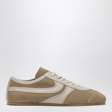 Beige sneakers in leather and suede