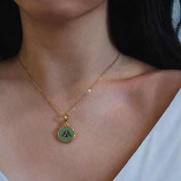 項鏈墜 | 森林採集手札 no.4 Midnight Gaze 蛾影凝視