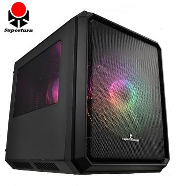 【Superchannel 視博通】GC06(B) 小尖兵 PLUS 電腦機殼 黑/M-ATX/顯卡長29cm/CPU高17cm