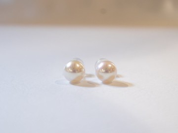 日本 Akoya 珍珠耳環 6.7-6.9mm 18k金