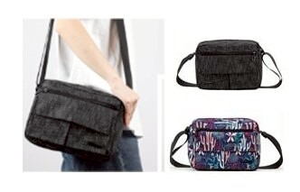 ~雪黛屋~OEIEN 斜背包中容量防水尼龍布主袋+外袋共五層男女適用SGKX1018