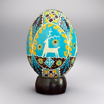 烏克蘭復活節彩蛋 純手工彩繪雞蛋殼 胡特爾式彩蛋