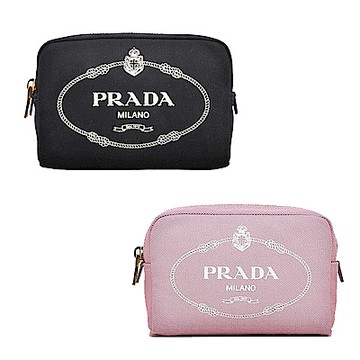 PRADA 普拉達 Canvas 徽標印花帆布化妝包-多款可選