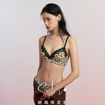 STAR 豹紋印花舒適無痕內褲