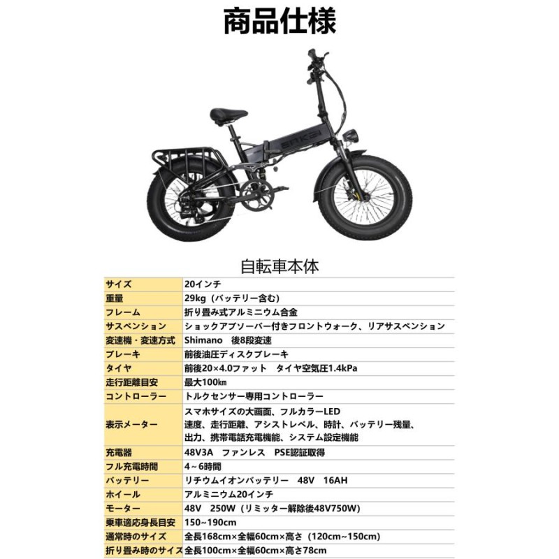 E-bike ENKEI G63 ファットバイク 電動アシスト自転車 - 自転車本体