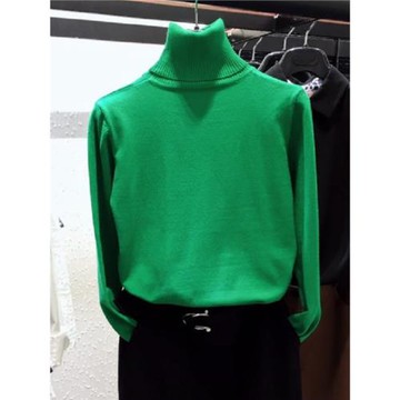 正品哥家時尚女裝2025春秋款黑色修身高領毛衣女套頭針織打底衫女