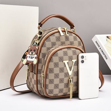 雙肩包女包包2025新款潮時尚印花單肩斜挎包女春夏百搭兩用小背包