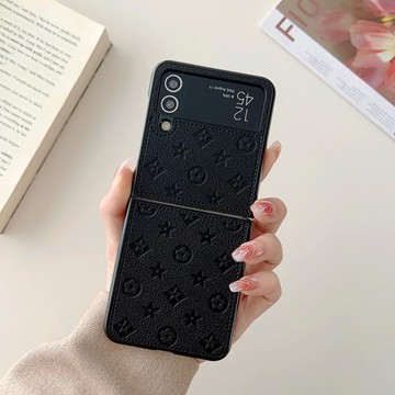 歐美奢侈適用三星galaxy ZFlip4折疊翻蓋Zflip3手機殼f7110皮w23 flip潮牌男女款保護套