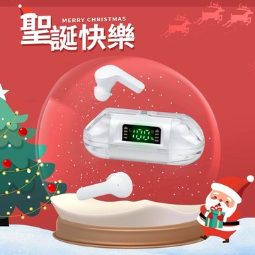 快速出貨🚚【聖誕節快樂】太空艙電量顯示真無線藍牙5.3耳機RS53 RASTO
