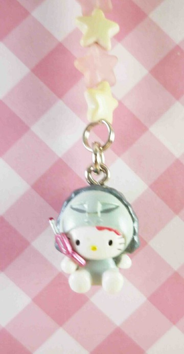【震撼精品百貨】Hello Kitty 凱蒂貓 限定版手機吊飾-東京銀(串珠) 震撼日式精品百貨