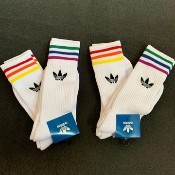 Adidas小腿襪 男女款厚底長襪 彩虹襪 愛迪達長襪 棉襪 襪子 籃球襪 運動襪 adidas襪子 毛巾底 厚襪子