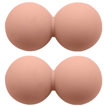 MICHAEL FITNESS 麥克健身 馬卡龍矽膠按摩球 雙球  優質矽膠材質 弧形設計  粉色  2個