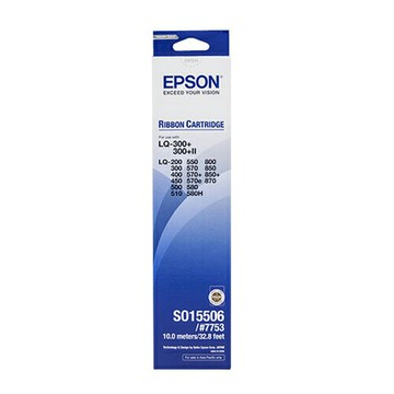 EPSON 原廠色帶 / 盒 S015523 適用機型：LQ-800 LQ-500,LQ-500C,LQ-550,LQ-550C,LQ-570,LQ-570C,LQ-300,LQ-300+II｜領券最高折$220