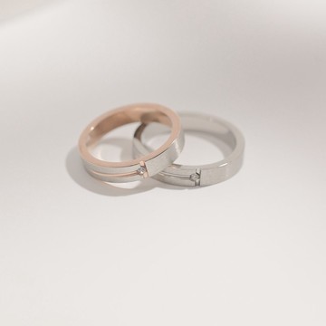 【客製化刻字】交點軌跡 情侶對戒 不鏽鋼戒 極簡幾何