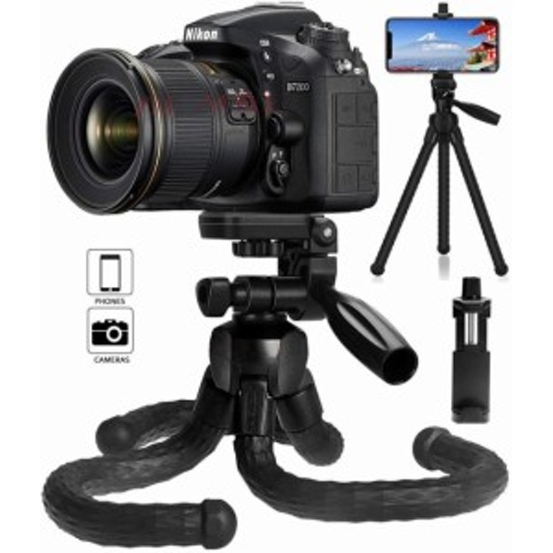 一眼レフ対応くねくねフレキシブルミニ三脚 Amazon | 超小型 スマホ