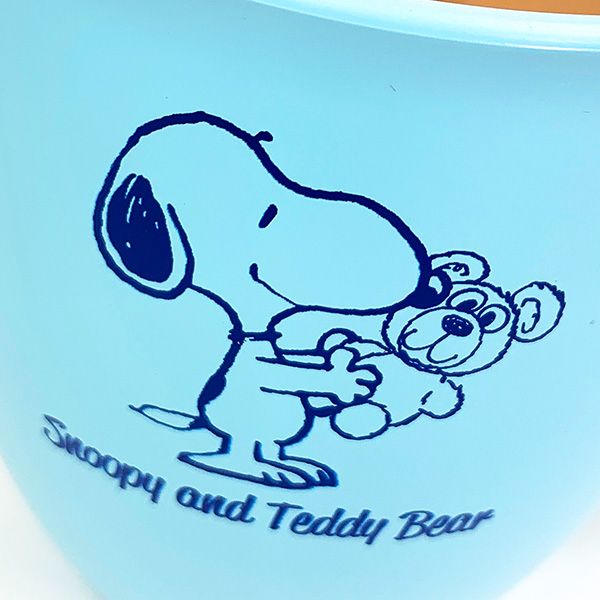 スヌーピー SNOOPYTeddy Bear マグカップ L ブルー ランチ キッズ 360ml