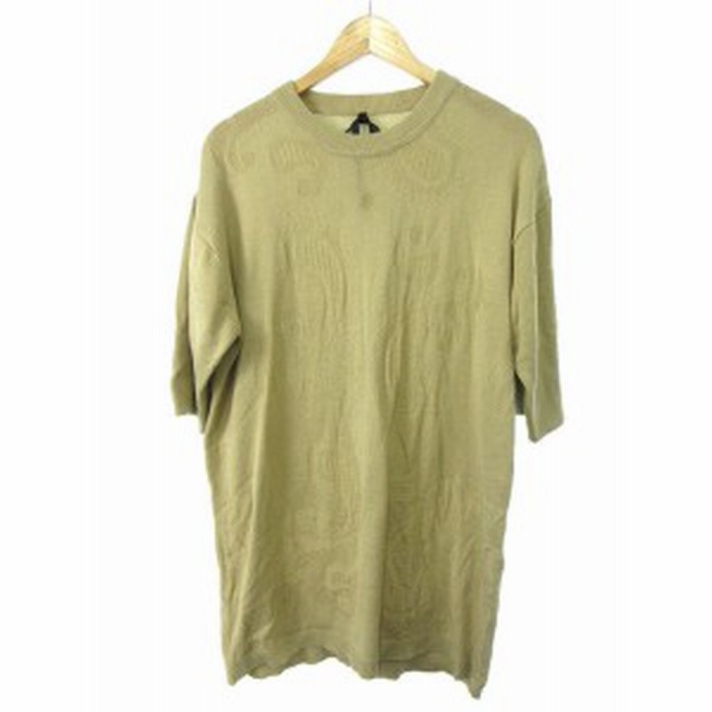 中古 ジーナシス Jeanasis ワンピース ニット ひざ丈 クルーネック 七分袖 総柄 ベージュ Tm23 レディース 通販 Lineポイント最大1 0 Get Lineショッピング