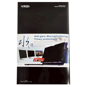 YADI 亞第 獨特磁吸水之鏡防窺片 28°極小防窺視角 防眩濾藍光 適用於Macbook 15.3吋  透明色  1個