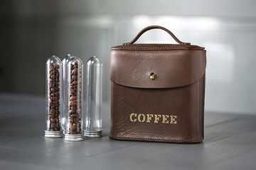 COFFEE 1000咖啡獨享隨行鞄 訂製牛革外出攜行包 二戰軍品風格