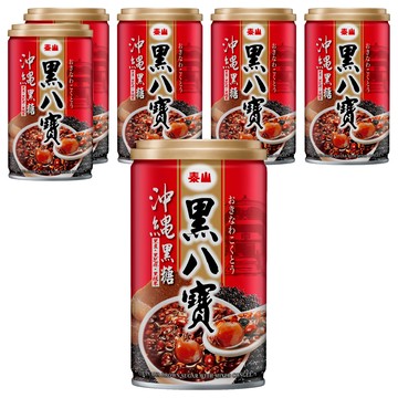 泰山 黑八寶 沖繩黑糖 黑糯米黑芝麻黑豆  340g  6罐