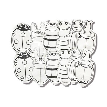 Coloroon 昆蟲著色DIY組 (6款x2入)  黑色 + 白色  2組