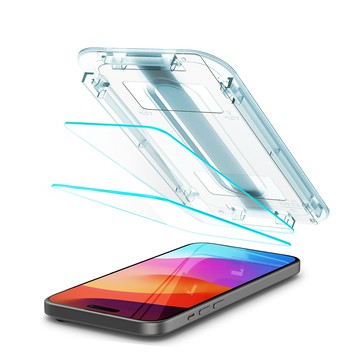 Spigen GLAS.tR EZ FIT HD 鋼化玻璃螢幕保護貼 2片組 AGL06883 適用於 iPhone 16 Plus / iPhone 15 Plus  1組  iPhone 15 Plus/16 Plus