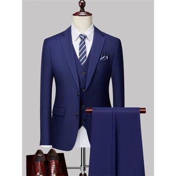 專柜正品西服套裝男新款職業裝雙開叉韓版修身西裝新郎禮服婚禮