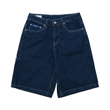 KAIKAI - Fearless - 寬版丹寧牛仔短褲 - 深藍