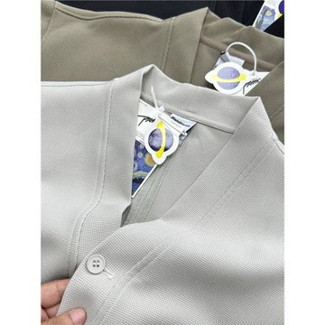 工裝肌理感！疊穿畢搭！2023新款V領開衫立體口袋休閑洋氣外套男