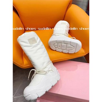 趙露絲同款雪地靴冬季爆款保暖滑雪厚底圓頭笑臉胖胖高靴子面包靴