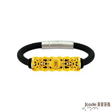 j'code真愛密碼金飾 白沙屯 勇往直錢錢超多硬金編織男手鍊