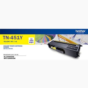 兄弟牌brother原廠標準容量碳粉匣/TN-451Y/黃色