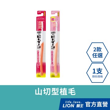 日本獅王LION 臼齒深潔牙刷 (超小頭/小頭軟毛) x1 (顏色隨機出貨)│台灣獅王官方旗艦店