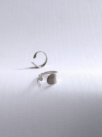 不對稱極簡銀戒_925銀