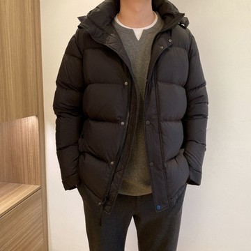 [米蘭精品] 真羽絨90%鵝絨羽絨外套羽絨衣夾克-保暖厚實防潑水連帽男外套2色74ia35