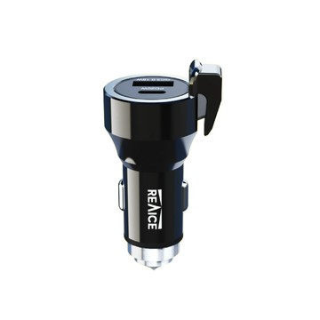 【REAICE】20W USB and Type-C 超強機能性雙孔快充車用充電器/車充｜蘋果/安卓/Type-C兼容