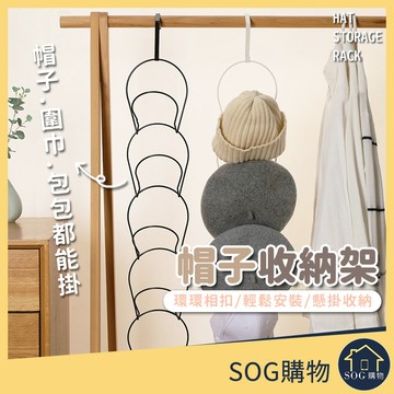 台灣現貨免運【蝦皮隔日到貨 帽子收納架】無痕 防擠壓變形 帽架 帽托 帽子架 門後 帽子 掛帽 帽子掛勾 連環收納架