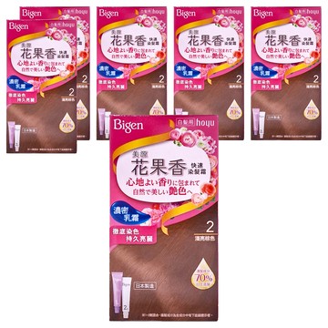 Bigen 美源 花果香快速染髮霜  2淺亮棕色  6盒
