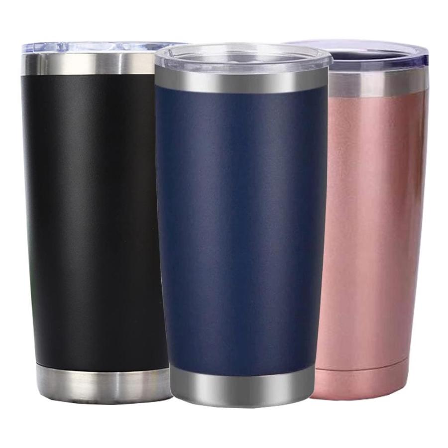 3Pack 20oz Stainless Steel Tumbler Vacuum Insulated Travel Mug Double Wall