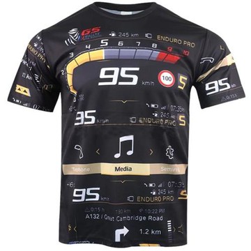 2024新款夏季摩托車騎行服短袖男機車賽車服透氣網眼速干上衣