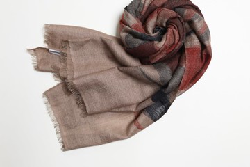 【快速出貨】喀什米爾專櫃設計酒紅原絨色羊絨大圍巾披肩頂級精品