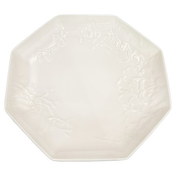 Royal Duke 白牡丹雕花骨瓷系列 7吋 圓盤  白牡丹  1個